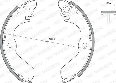 Ween 152-2380 - Bremžu loku komplekts www.autospares.lv