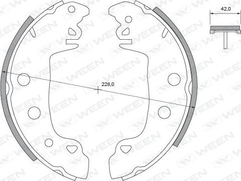 Ween 152-2339 - Bremžu loku komplekts www.autospares.lv