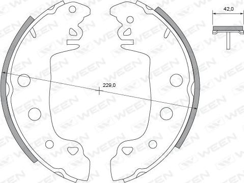 Ween 152-2338 - Bremžu loku komplekts www.autospares.lv