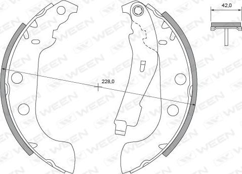 Ween 152-2324 - Bremžu loku komplekts www.autospares.lv