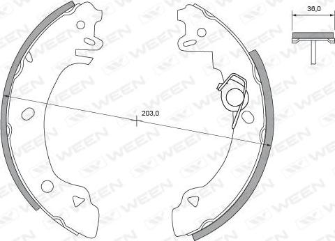 Ween 152-2326 - Bremžu loku komplekts www.autospares.lv