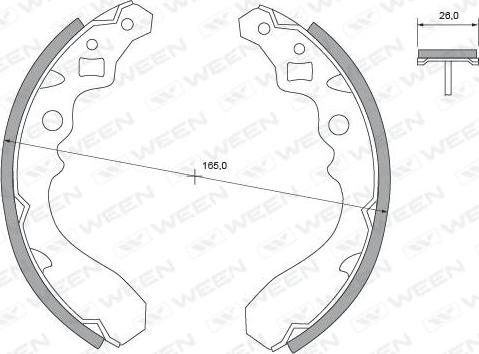 Ween 152-2328 - Bremžu loku komplekts www.autospares.lv