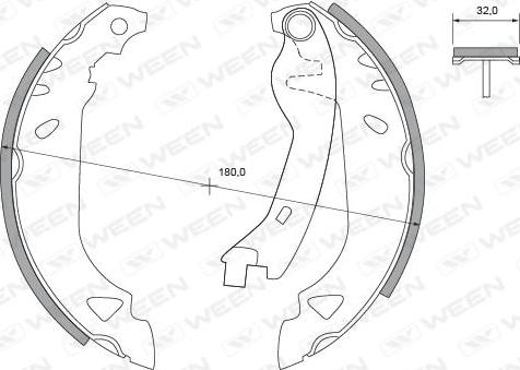 Ween 152-2322 - Bremžu loku komplekts autospares.lv