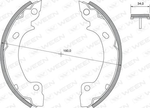 Ween 152-2379 - Bremžu loku komplekts autospares.lv