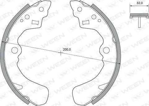 Ween 152-2376 - Bremžu loku komplekts www.autospares.lv