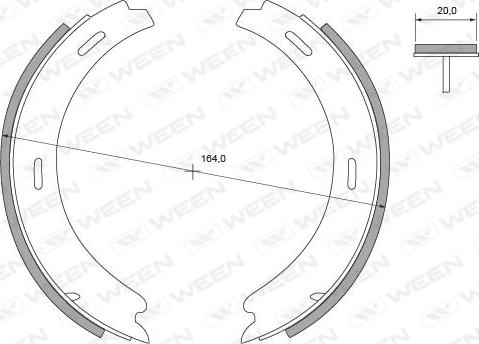 Ween 152-2296 - Bremžu loku kompl., Stāvbremze www.autospares.lv