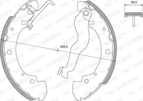 Ween 152-2290 - Bremžu loku komplekts autospares.lv