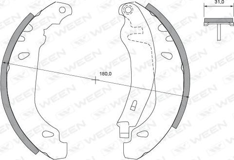 Ween 152-2291 - Bremžu loku komplekts www.autospares.lv