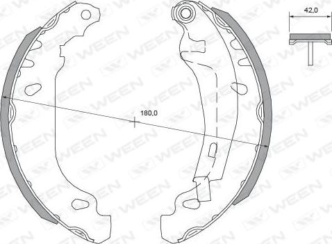 Ween 152-2298 - Bremžu loku komplekts www.autospares.lv