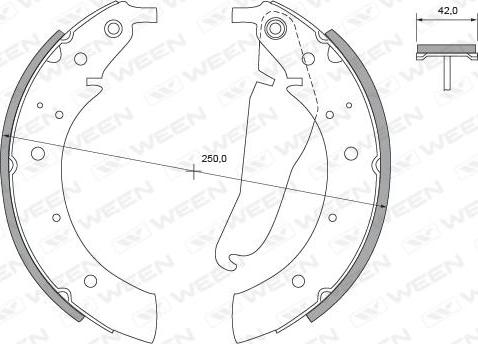 Ween 152-2297 - Bremžu loku komplekts autospares.lv