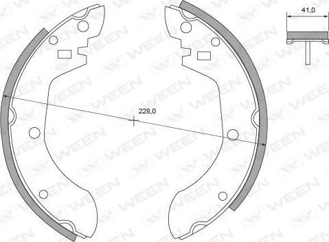 Ween 152-2257 - Bremžu loku komplekts autospares.lv