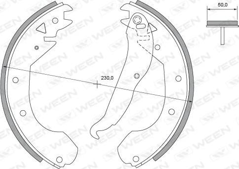 Ween 152-2206 - Bremžu loku komplekts autospares.lv