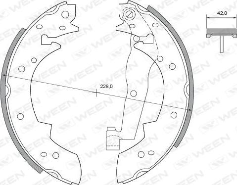 Ween 152-2200 - Bremžu loku komplekts autospares.lv