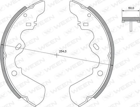 Ween 152-2201 - Bremžu loku komplekts autospares.lv