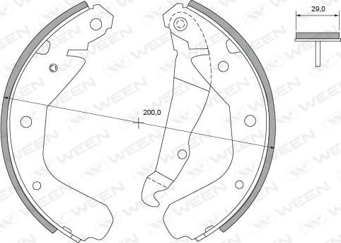 Ween 152-2208 - Bremžu loku komplekts autospares.lv