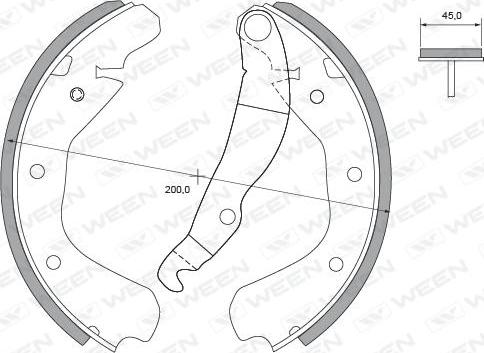 Ween 152-2207 - Bremžu loku komplekts autospares.lv