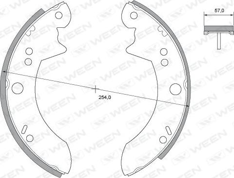 Ween 152-2215 - Bremžu loku komplekts autospares.lv