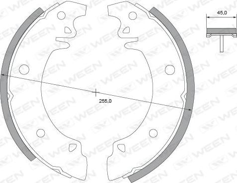 Ween 152-2211 - Brake Shoe Set www.autospares.lv