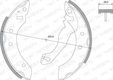 Ween 152-2218 - Bremžu loku komplekts autospares.lv