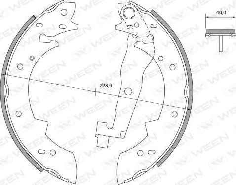 Ween 152-2288 - Bremžu loku komplekts www.autospares.lv