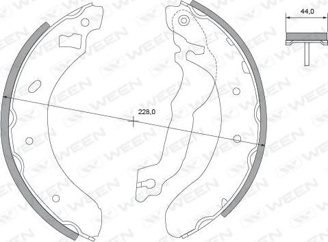 Ween 152-2229 - Bremžu loku komplekts autospares.lv