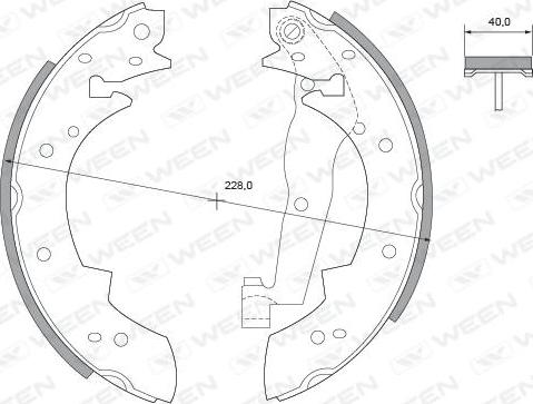 Ween 152-2226 - Bremžu loku komplekts www.autospares.lv