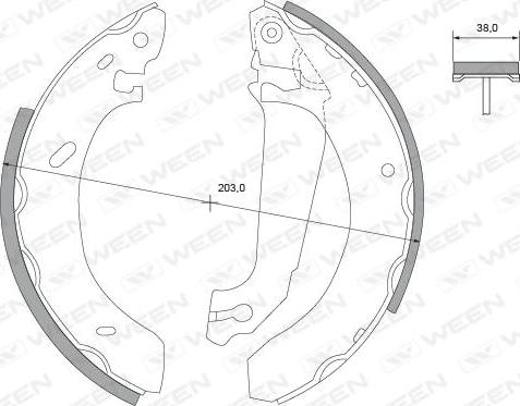 Ween 152-2228 - Bremžu loku komplekts autospares.lv