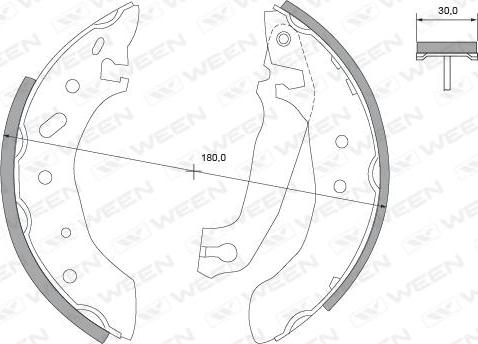 Ween 152-2227 - Bremžu loku komplekts autospares.lv