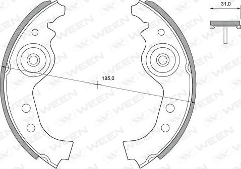 Ween 152-2271 - Bremžu loku komplekts autospares.lv