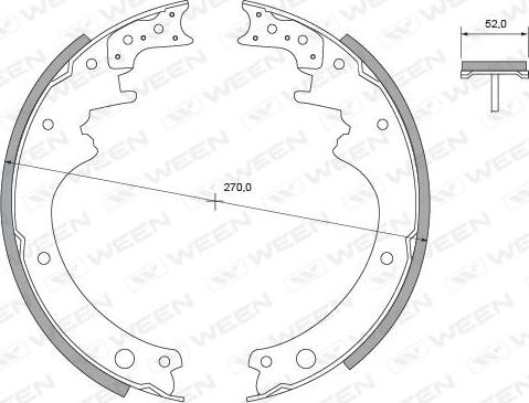 Ween 152-2278 - Bremžu loku komplekts www.autospares.lv