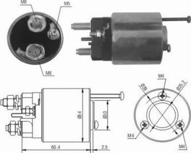 WE PARTS 471480012 - Solenoid Switch, starter www.autospares.lv