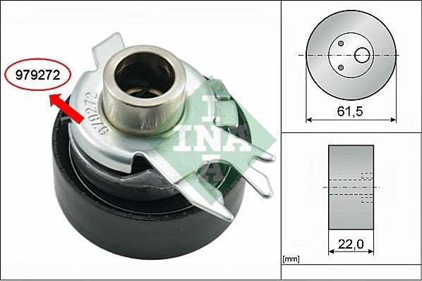 Wilmink Group WG1097444 - Натяжной ролик, зубчатый ремень ГРМ www.autospares.lv