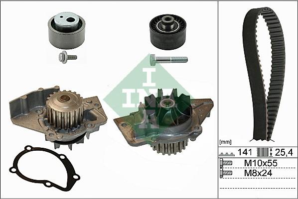 Wilmink Group WG1251841 - Водяной насос + комплект зубчатого ремня ГРМ www.autospares.lv