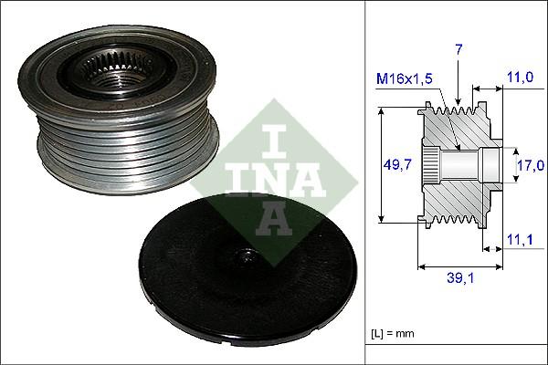 Wilmink Group WG1253660 - Pulley, alternator, freewheel clutch www.autospares.lv