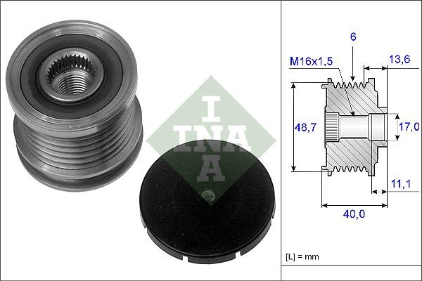 Wilmink Group WG1253661 - Шкив генератора, муфта www.autospares.lv