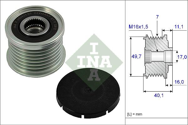 Wilmink Group WG1253604 - Pulley, alternator, freewheel clutch www.autospares.lv