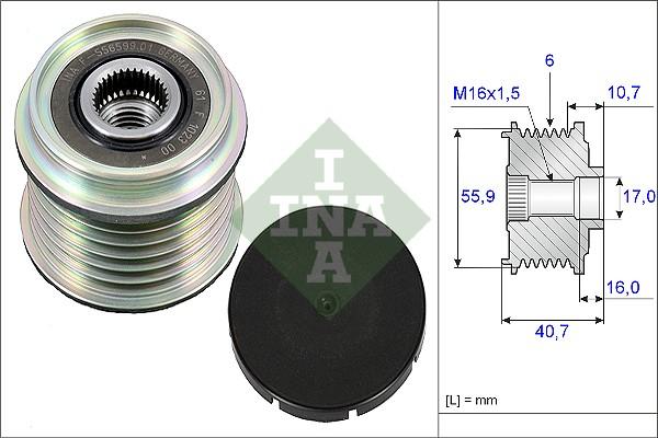 Wilmink Group WG1253610 - Шкив генератора, муфта www.autospares.lv