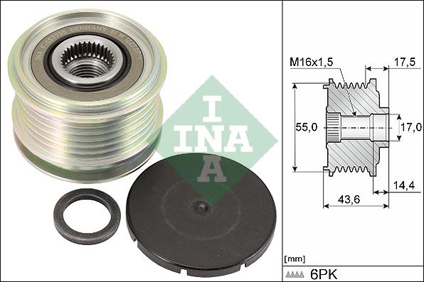 Wilmink Group WG1253681 - Шкив генератора, муфта www.autospares.lv