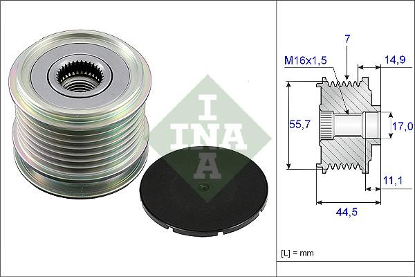 Wilmink Group WG1253623 - Pulley, alternator, freewheel clutch www.autospares.lv