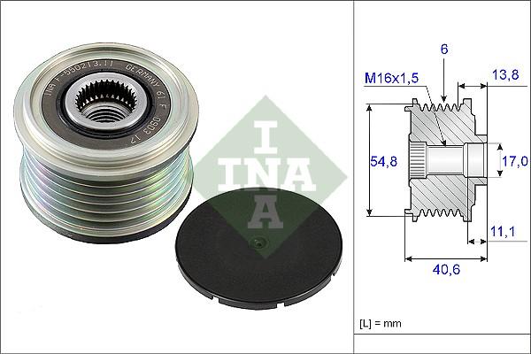 Wilmink Group WG1253678 - Pulley, alternator, freewheel clutch www.autospares.lv