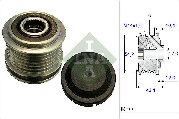 Wilmink Group WG1253755 - Шкив генератора, муфта www.autospares.lv