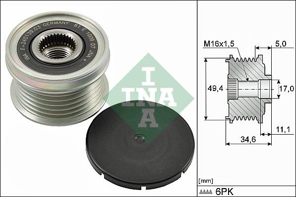 Wilmink Group WG1253730 - Piedziņas skriemelis, Ģenerators autospares.lv