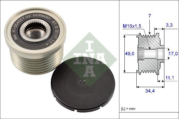 Wilmink Group WG1253738 - Piedziņas skriemelis, Ģenerators autospares.lv