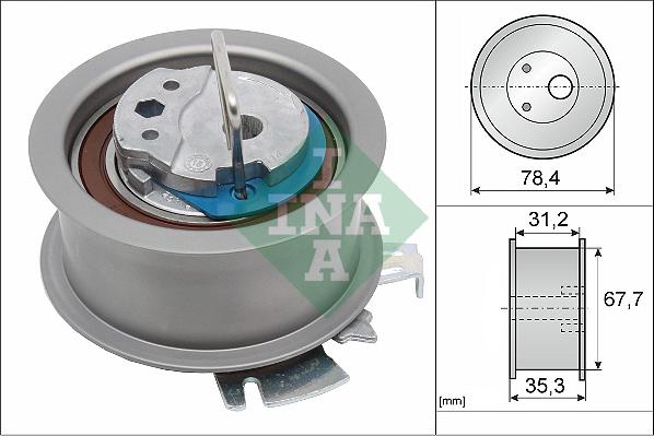 Wilmink Group WG1252415 - Tensioner Pulley, timing belt www.autospares.lv