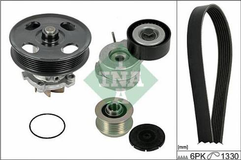 Wilmink Group WG1709989 - Водяной насос + комплект ручейковых ремней www.autospares.lv