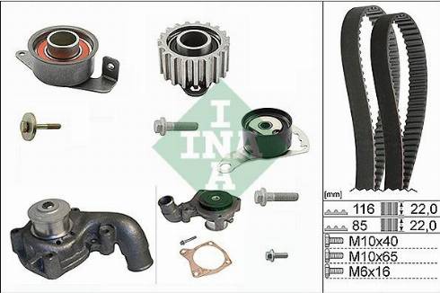 Wilmink Group WG1710010 - Ūdenssūknis + Zobsiksnas komplekts autospares.lv