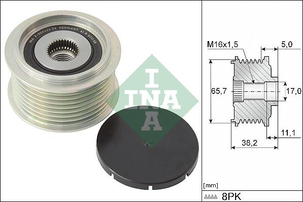 Wilmink Group WG1710204 - Piedziņas skriemelis, Ģenerators www.autospares.lv