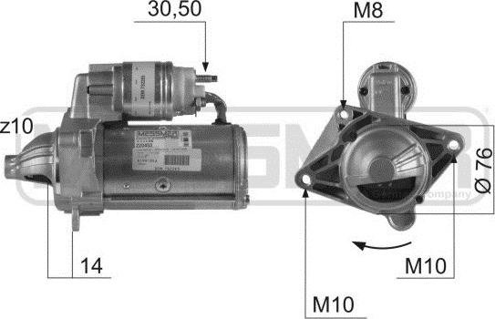 Wilmink Group WG2013014 - Starteris www.autospares.lv