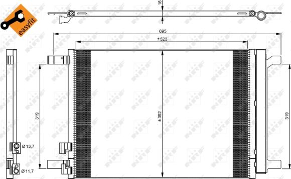 Wilmink Group WG2161237 - Kondensators, Gaisa kond. sistēma www.autospares.lv