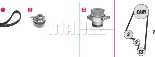 Wilmink Group WG2182104 - Водяной насос + комплект зубчатого ремня ГРМ www.autospares.lv